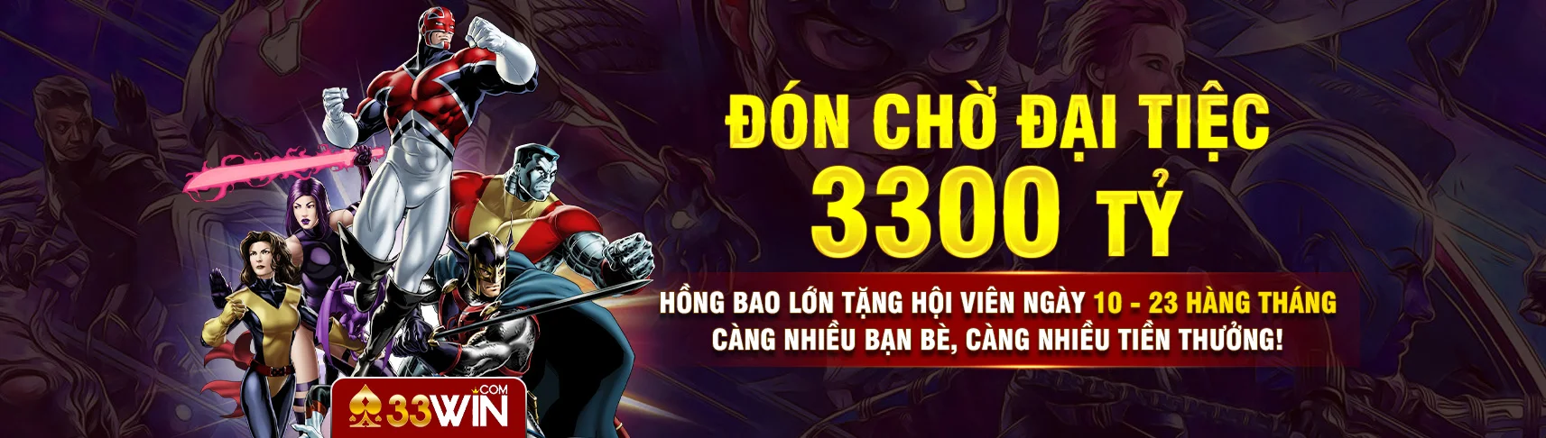 Đại tiệc 33win 3000 tỷ